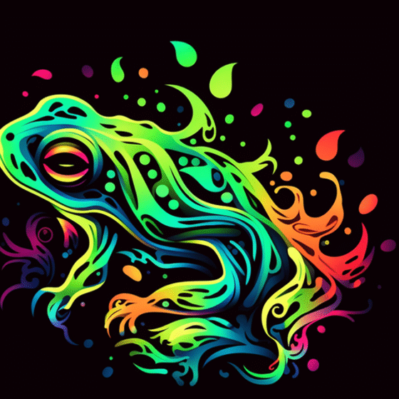 frog logo - purplish